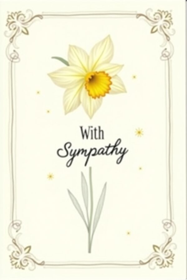 Sympathy & Solace Daffodil Card
