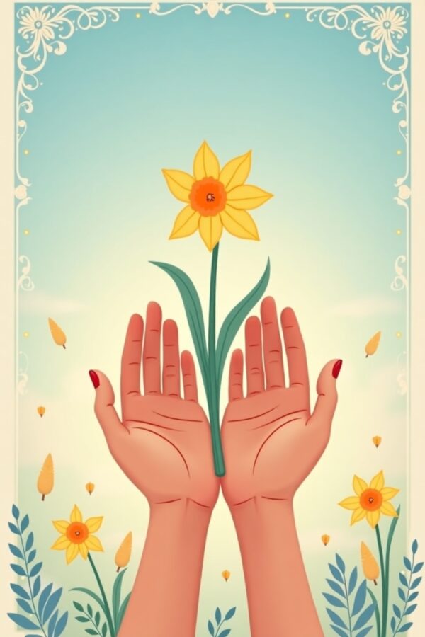 Twilight Friendship Daffodil Card