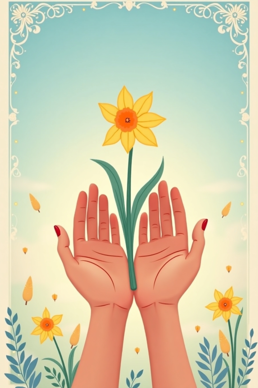 Twilight Friendship Daffodil Card