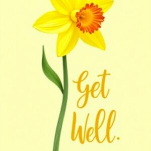 Get Well Daffodil Brightness Card