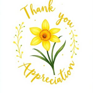 Thank You Daffodil Appreciation Card