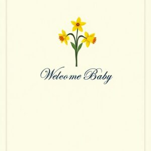 New Baby Daffodil Welcome Card