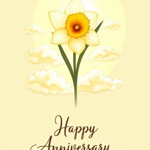 Sunrise Anniversary Daffodil Card