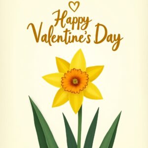 Valentine’s Daffodil Affection Card